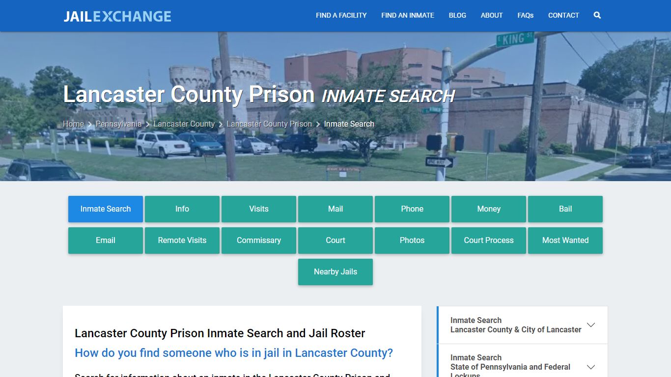 Inmate Search: Roster & Mugshots - Lancaster County Prison, PA