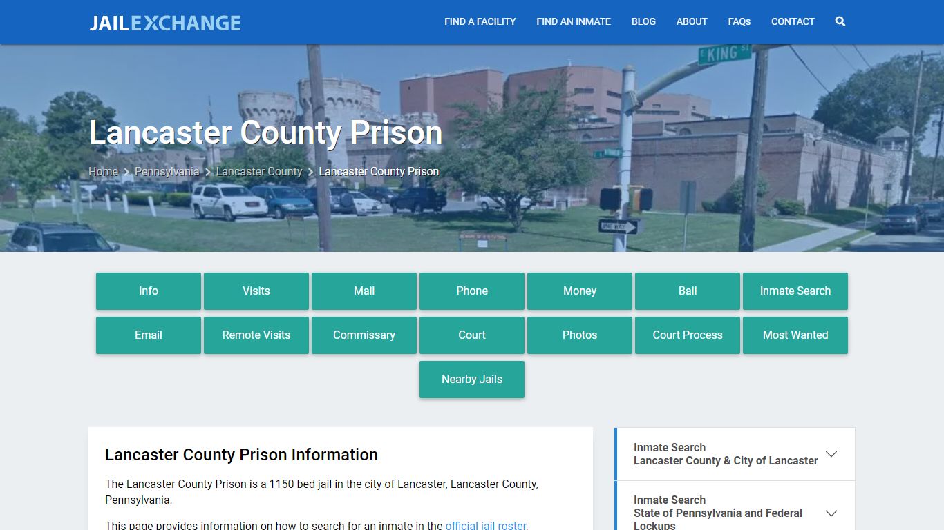 Lancaster County Prison, PA Inmate Search, Information - Jail Exchange