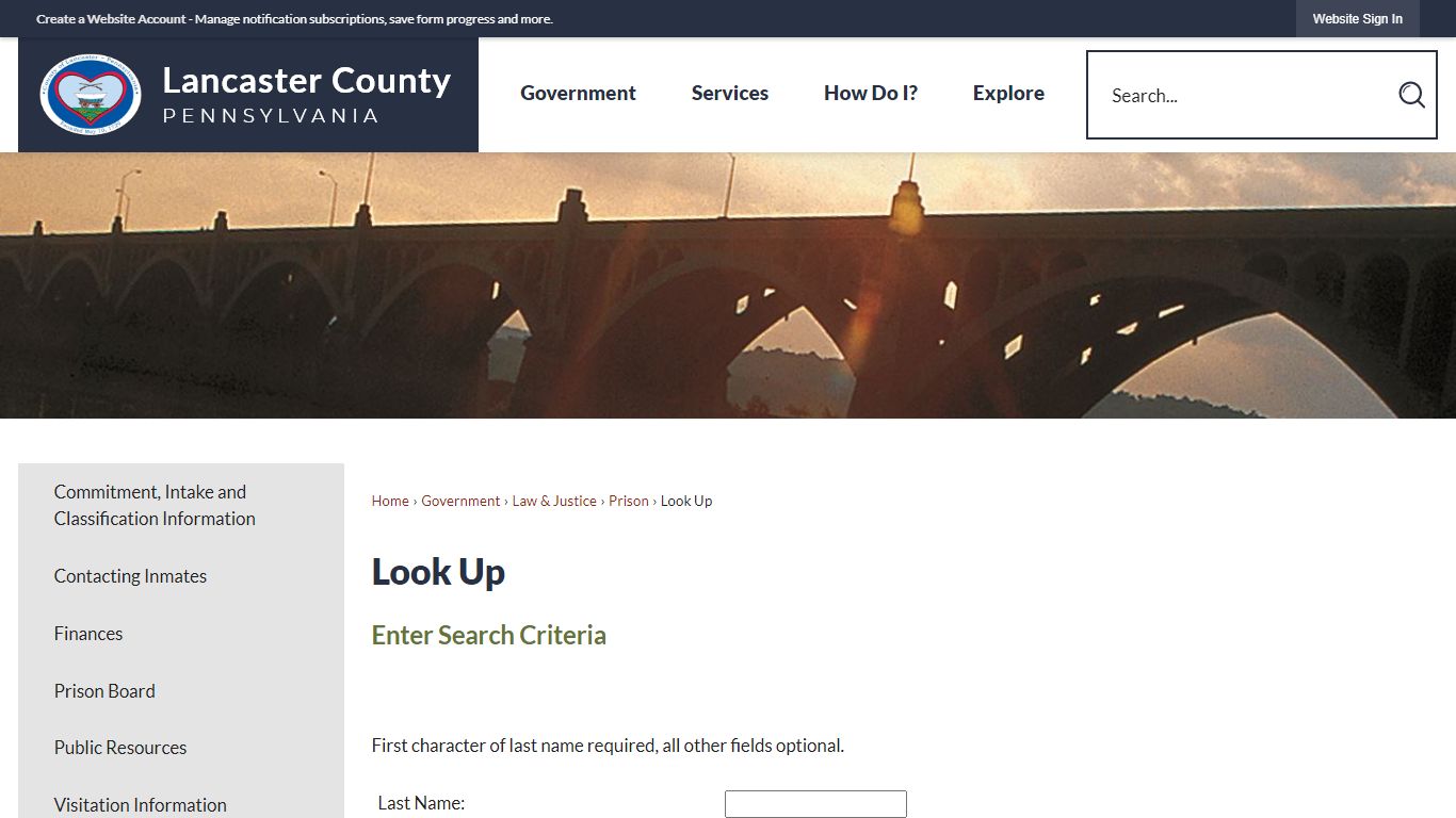 Look Up | Lancaster County, PA - Official Website